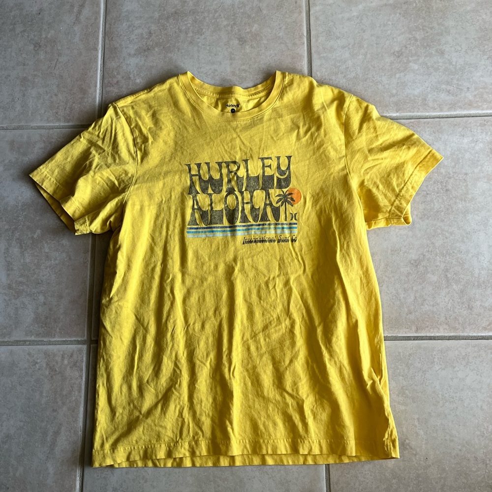 Hurley Yellow Short Sleeve Tee